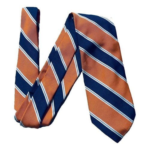Pre-owned Altea Silk Tie In Orange