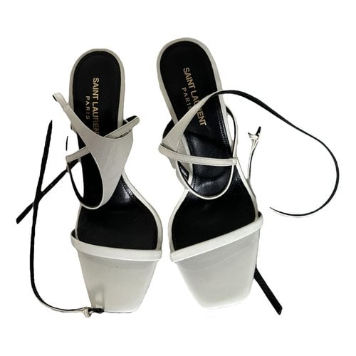 Pre-owned Saint Laurent Leather Heels In White