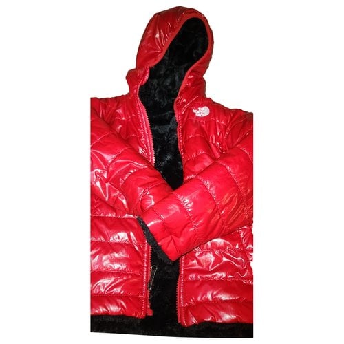 Pre-owned The North Face Kids' Faux Fur Puffer In Red