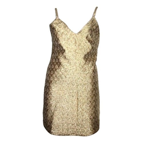 Pre-owned N°21 Glitter Mini Dress In Gold