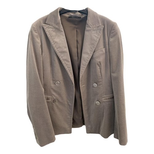 Pre-owned Gucci Velvet Jacket In Grey