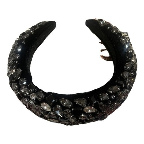 Pre-owned Dolce & Gabbana Cloth Hair Accessory In Black