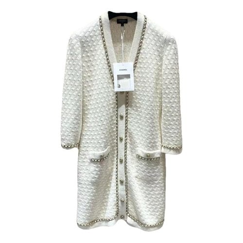 Pre-owned Chanel Cashmere Cardigan In White