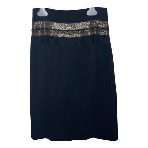 Pre-owned Jenni Kayne Silk Mid-length Skirt In Black