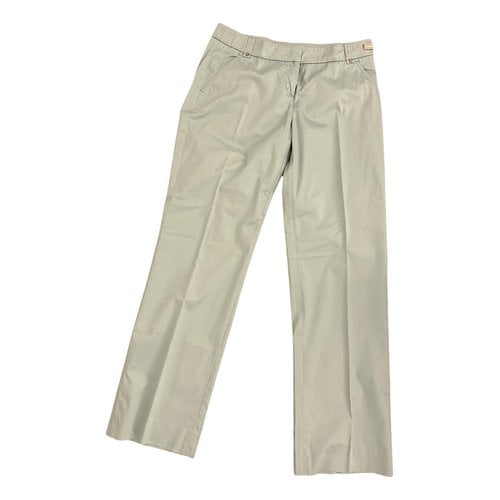 Pre-owned Trussardi Trousers In Turquoise