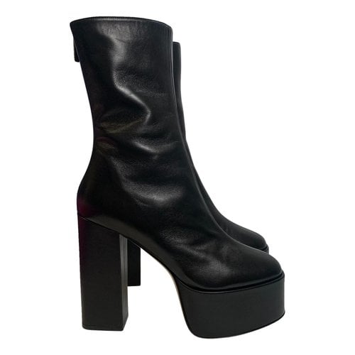Pre-owned Paris Texas Leather Boots In Black