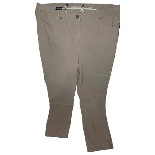 Pre-owned Madeleine Thompson Slim Pants In Camel