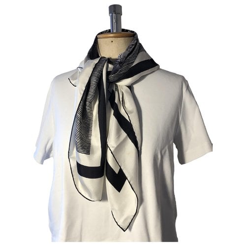Pre-owned Delvaux Silk Handkerchief In Black