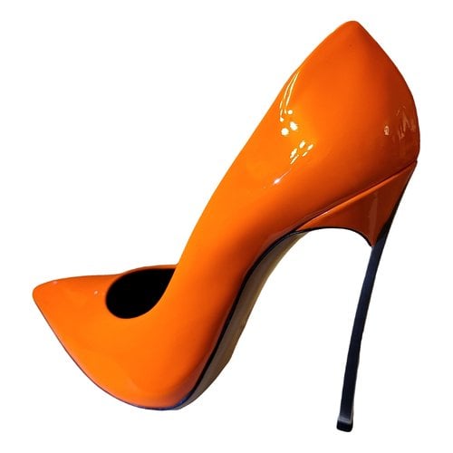 Pre-owned Casadei Leather Heels In Orange