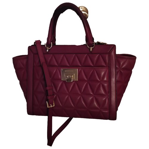 Pre-owned Michael Kors Vivianne Leather Handbag In Red