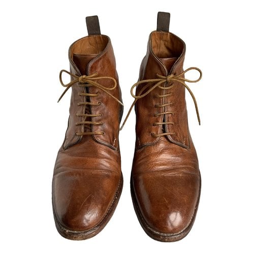Pre-owned Officine Creative Leather Boots In Brown