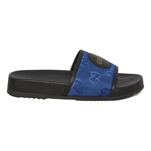 Pre-owned Gucci Cloth Sandals In Blue