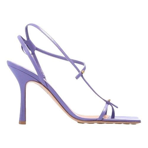 Pre-owned Bottega Veneta Leather Heels In Purple