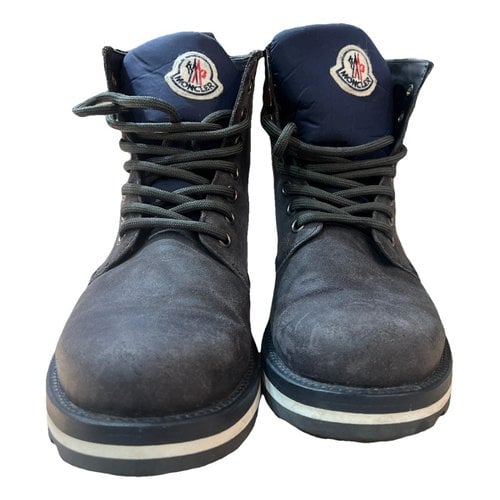 Pre-owned Moncler Boots In Blue