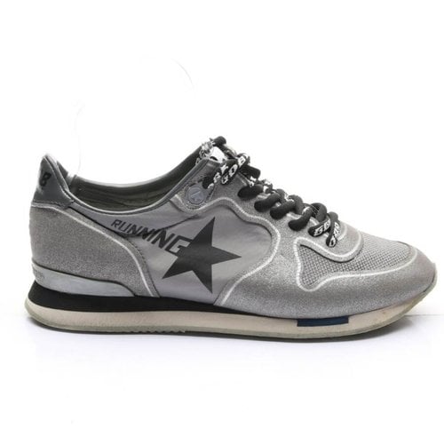 Pre-owned Golden Goose Cloth Trainers In Grey