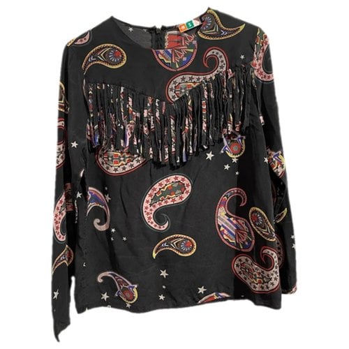 Pre-owned Msgm Silk Blouse In Black
