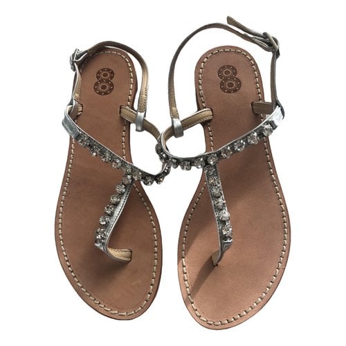 Pre-owned 8 By Yoox Leather Sandals In Silver