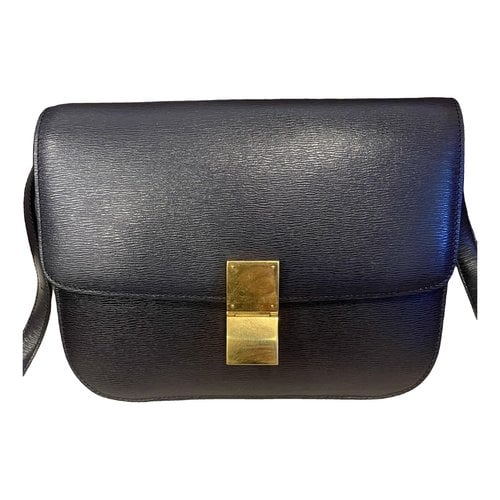 Pre-owned Celine Classic Leather Handbag In Black