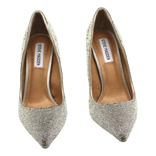 Pre-owned Steve Madden Leather Heels In Silver