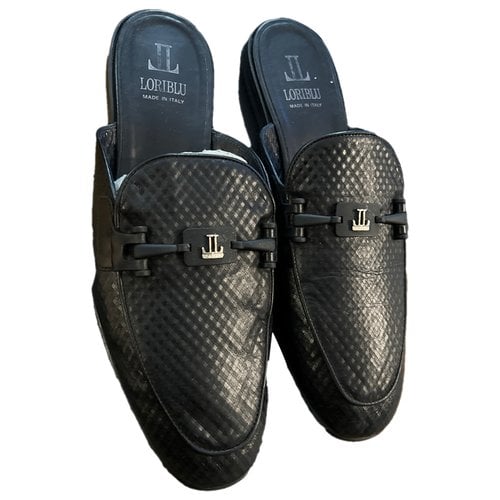 Pre-owned Loriblu Leather Sandals In Black
