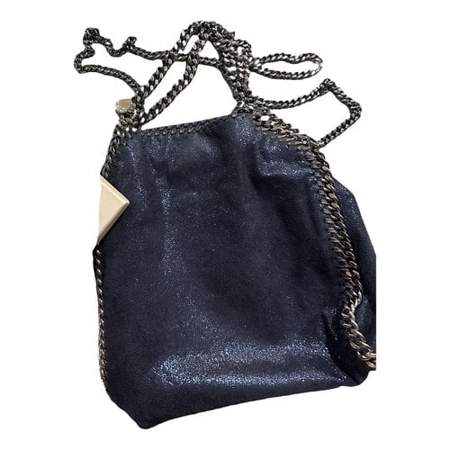 Pre-owned Stella Mccartney Falabella Glitter Crossbody Bag In Blue