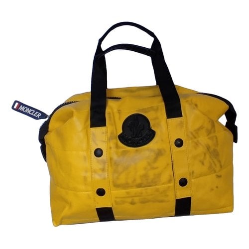 Pre-owned Moncler Cloth Handbag In Yellow