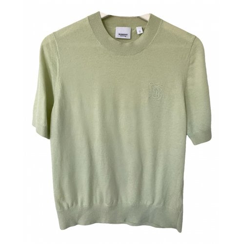 Pre-owned Burberry Cashmere Jumper In Green