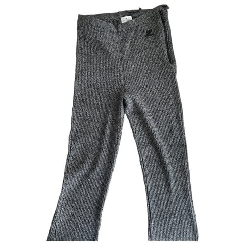 Pre-owned Courrèges Wool Leggings In Grey