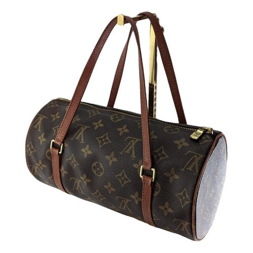 Pre-owned Louis Vuitton Papillon Leather Tote In Brown