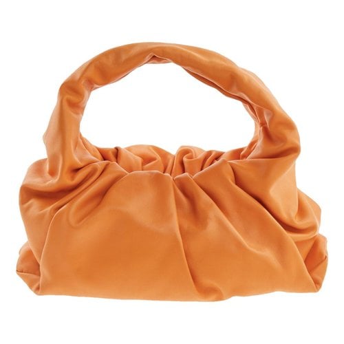 Pre-owned Bottega Veneta Shoulder Pouch Leather Handbag In Orange