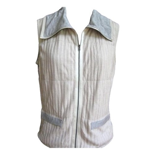 Pre-owned St John Wool Short Vest In Grey