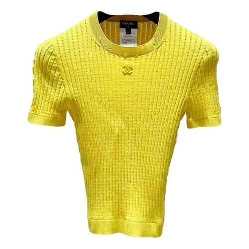 Pre-owned Chanel T-shirt In Yellow