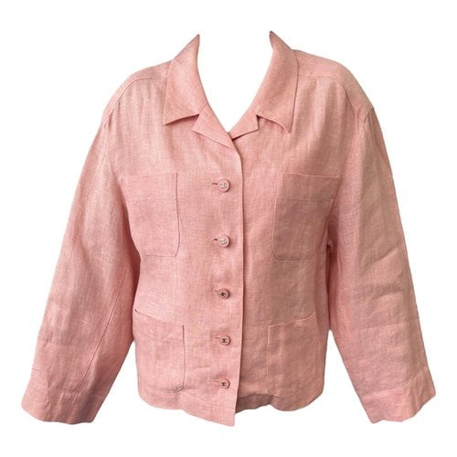 Pre-owned Chanel Linen Jacket In Pink