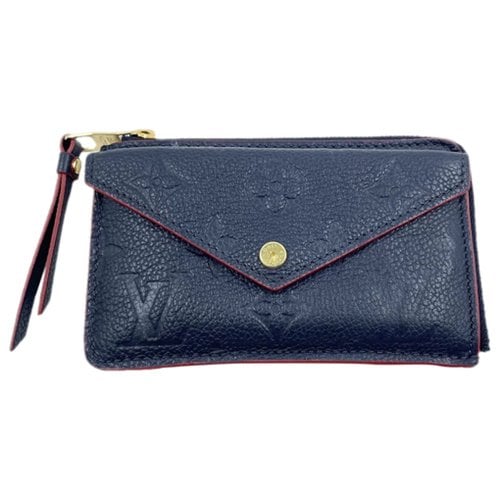 Pre-owned Louis Vuitton Leather Wallet In Navy