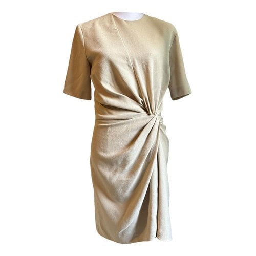 Pre-owned Narciso Rodriguez Silk Mid-length Dress In Gold