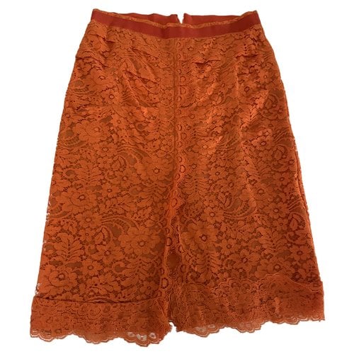 Pre-owned Dolce & Gabbana Mid-length Skirt In Orange