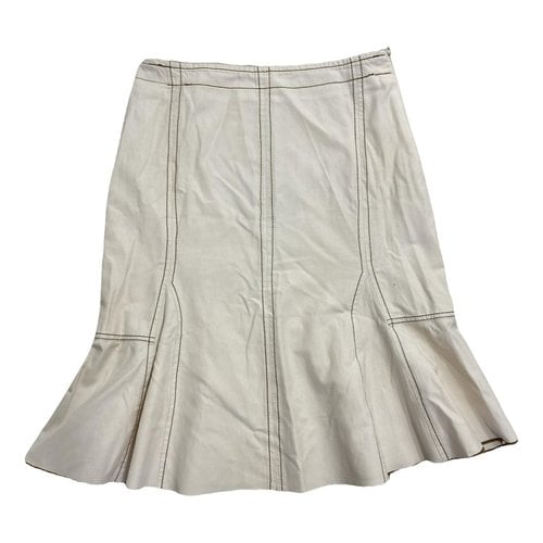 Pre-owned Alexander Mcqueen Mid-length Skirt In Beige