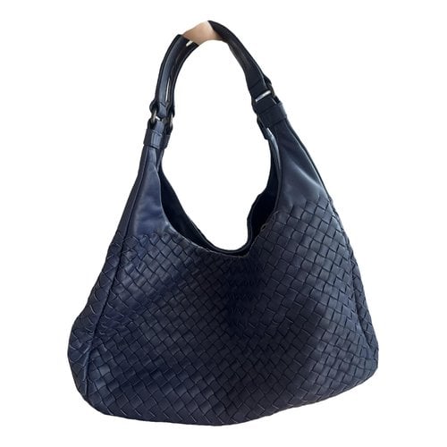 Pre-owned Bottega Veneta Veneta Leather Handbag In Blue