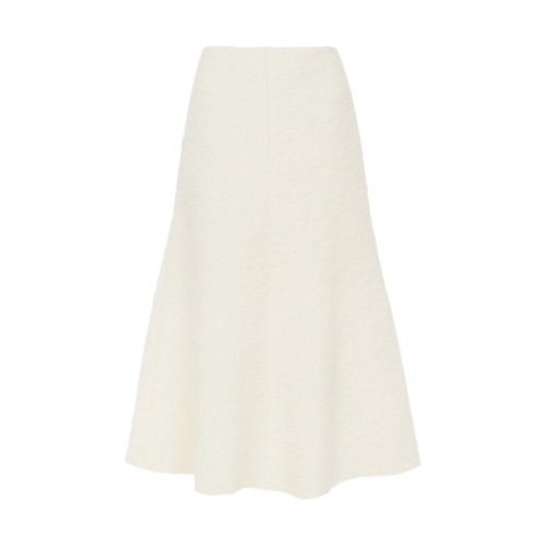 Pre-owned Chloé Cashmere Maxi Skirt In White