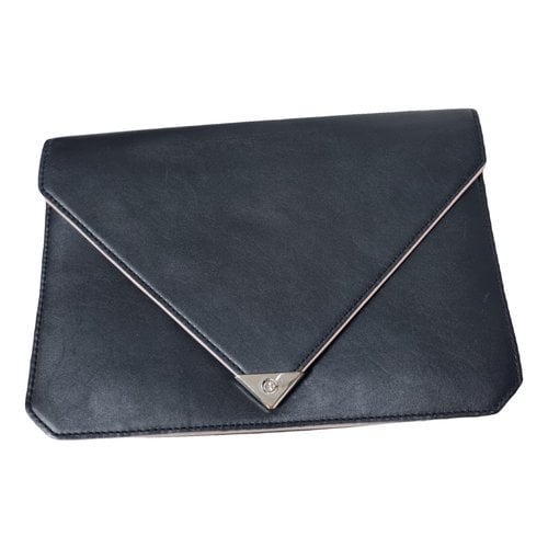 Pre-owned Alexander Wang Leather Clutch Bag In Black