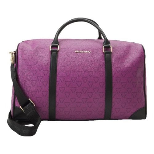 Pre-owned Valentino By Mario Valentino Leather Travel Bag In Purple