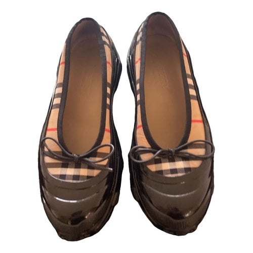 Pre-owned Burberry Cloth Ballet Flats In Beige