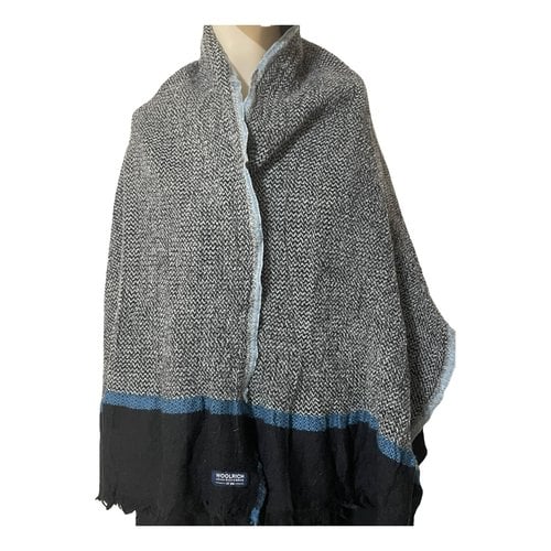 Pre-owned Woolrich Wool Scarf & Pocket Square In Grey