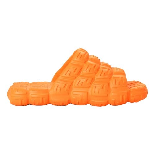Pre-owned Fendi Sandals In Orange