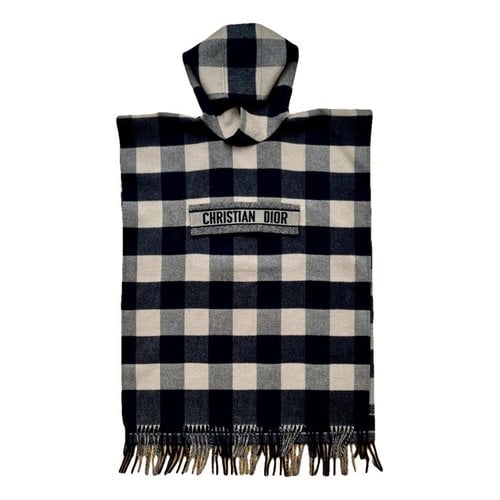 Pre-owned Dior Wool Poncho In Brown