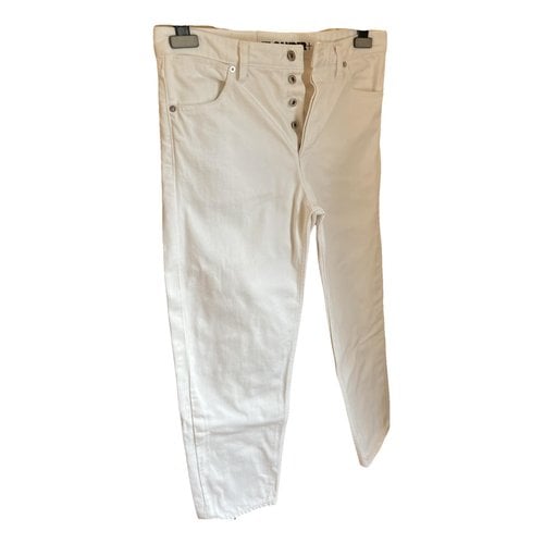 Pre-owned Jil Sander Straight Jeans In White