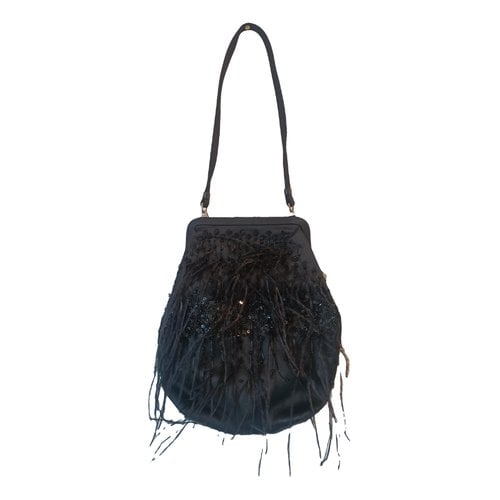 Pre-owned Alberta Ferretti Silk Clutch Bag In Black