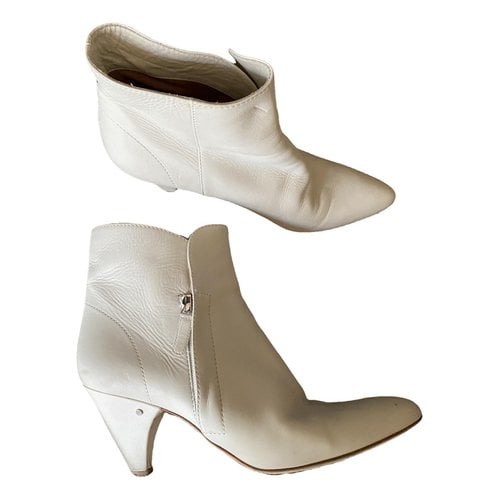 Pre-owned Laurence Dacade Vegan Leather Boots In White