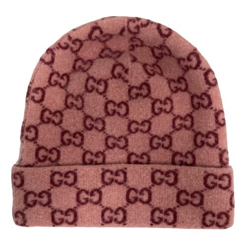 Pre-owned Gucci Wool Hat In Pink