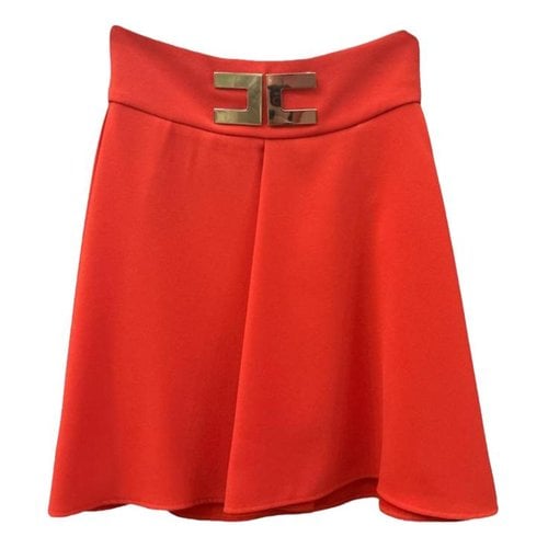 Pre-owned Elisabetta Franchi Skirt In Orange
